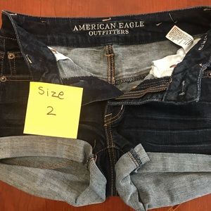 American Eagle jean shorts. Hardly worn, size four